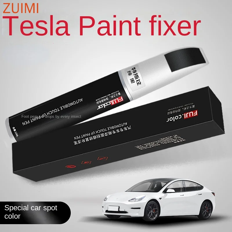Tesla model 3 touch up paint pen black and white model Y accessories car paint repair touch up