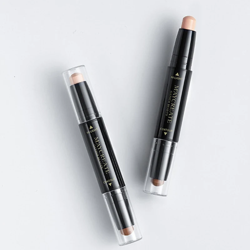 2 in 1 Professional facial contour stick Waterproof Long Lasting Facial Contouring Concealer Stick Bronzer Women's Makeup Tools