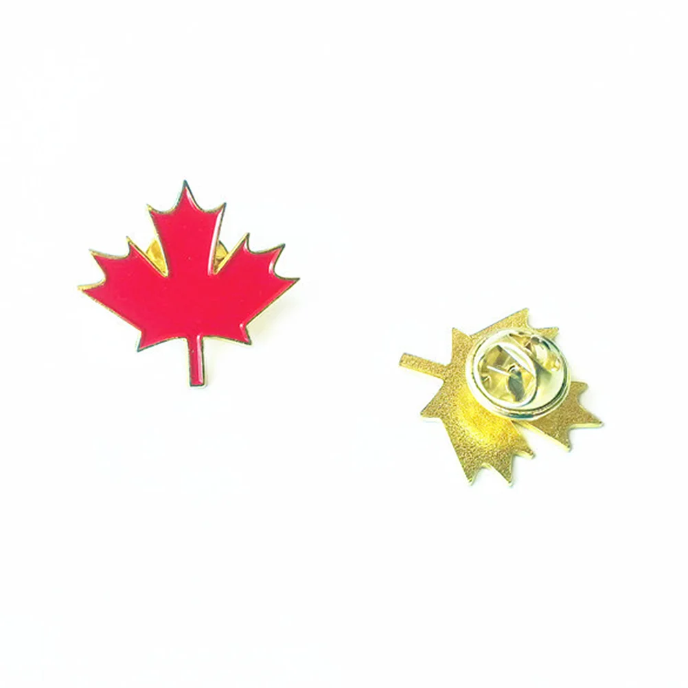 10 Stuks Canada Esdoorn Blad Sieraden Broche Revers Badge Voor Hoed Cap Revers Pin Verjaardagscadeaus