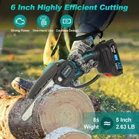 Koopa Tool Cordless Portable 6-Inch Mini Chainsaw, 2.0/4.0Ah Battery Powered 21V Handheld Small Chainsaw 2