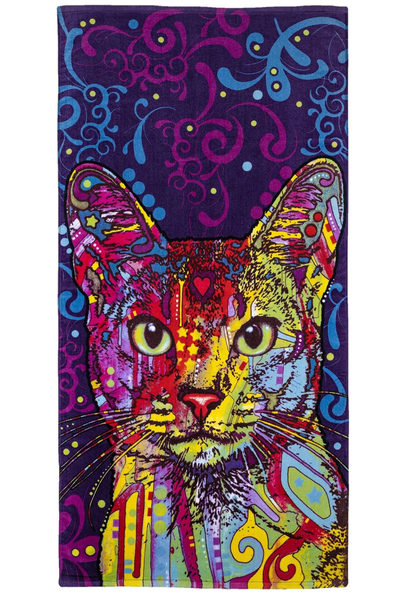 Colorful Cat Beach Towel for Women Pool Towel Super Soft Cat Print Bath Towel Free Shipping super absorbent microfiber towel micro fiber cleaning cloths dish rags for kitchen free shipping 12pc lot 12 x12 blue