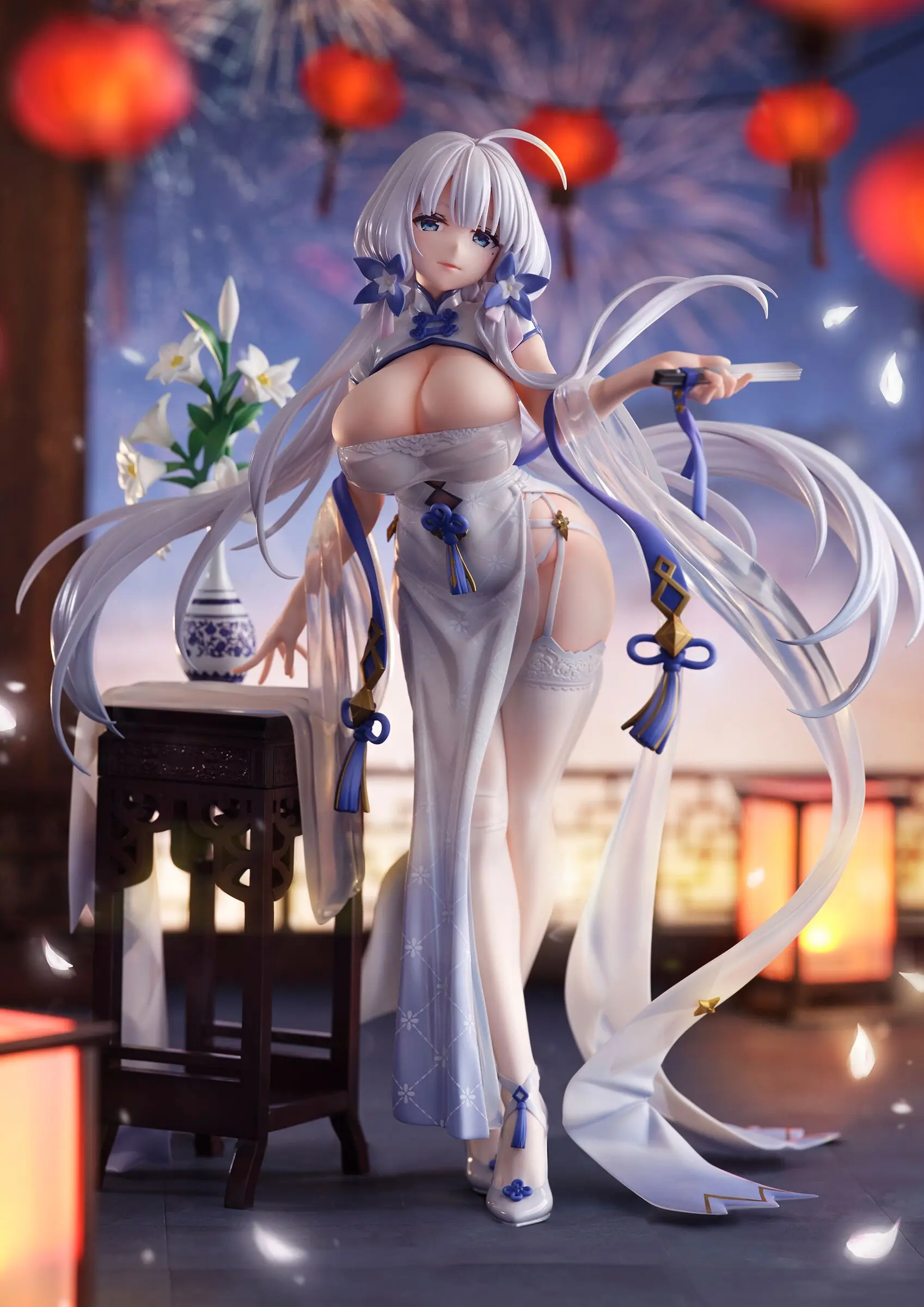 

Original Genuine Questioners Illustrious Azur Lane Union Creative Cheongsam 1/7 PVC Action Figure Anime Model Toys
