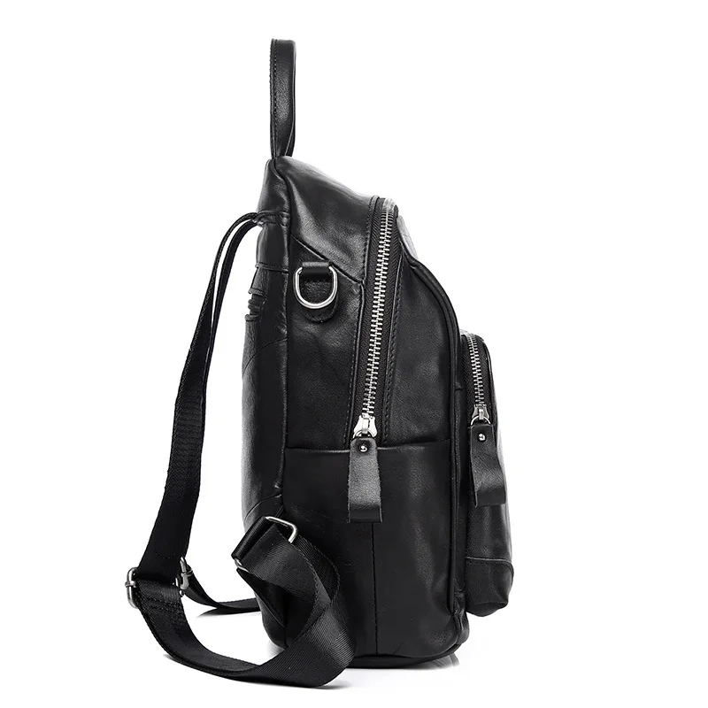 High quality Genuine Cow Leather Women's Backpacks bag Patchwork Leather Backpacks for Girls Shoulder bags Mochilas feminina 4
