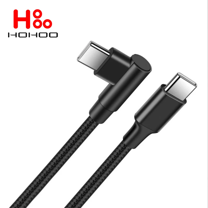 100W L Elbow Type-C to USB-C PD Quick Charge Fast Charging Cable