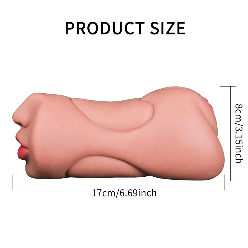 3 IN 1 Sex Toys Masturbation For Men Deep Throat Artificial Real Pussy Oral Male MasturbatorBlowjob Realistic Rubber Vagina — view 5