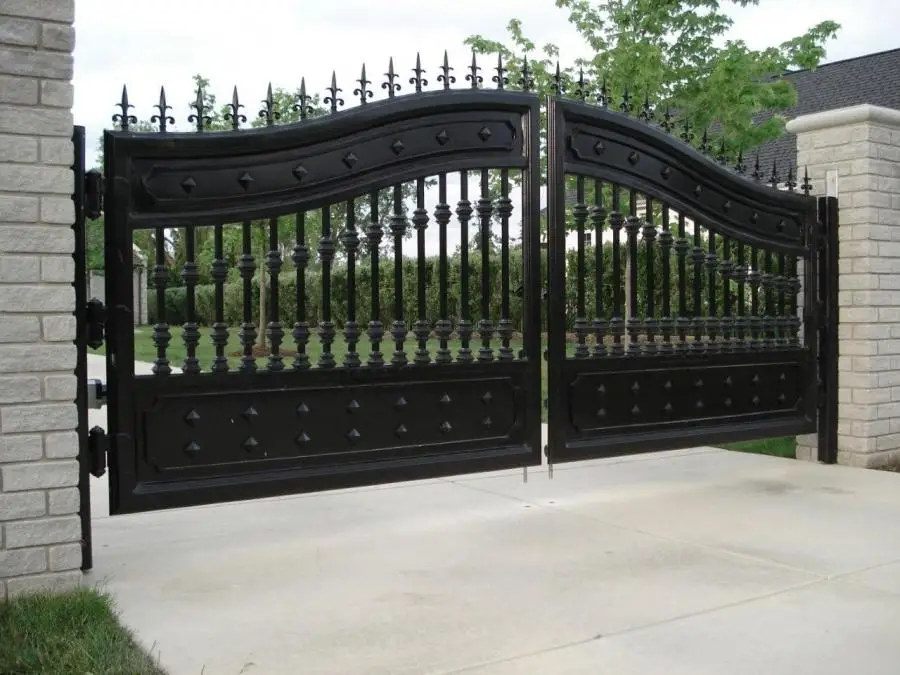 Reasonable Price  Wrought Iron Gate Accessories Iron Main Gate Designs Wrought Iron Gate 6