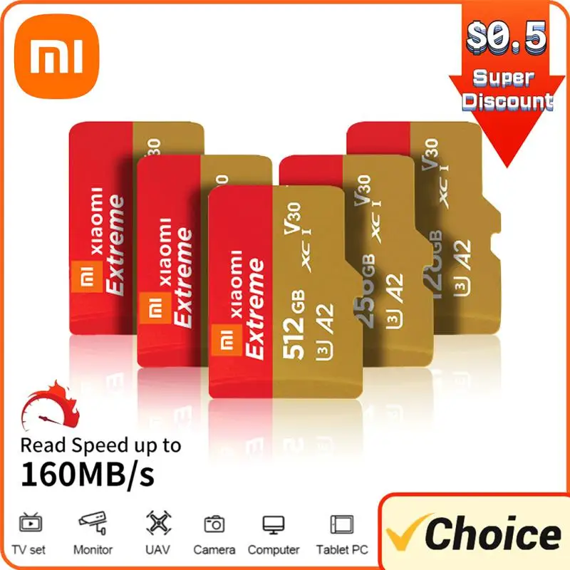 Xiaomi Original Sd Card Class10 64Gb 128Gb Carte Sd Memoria 32Gb 16Gb Tf Card 256Gb 512Gb 1Tb Flash Memory Card Per Dash Cam