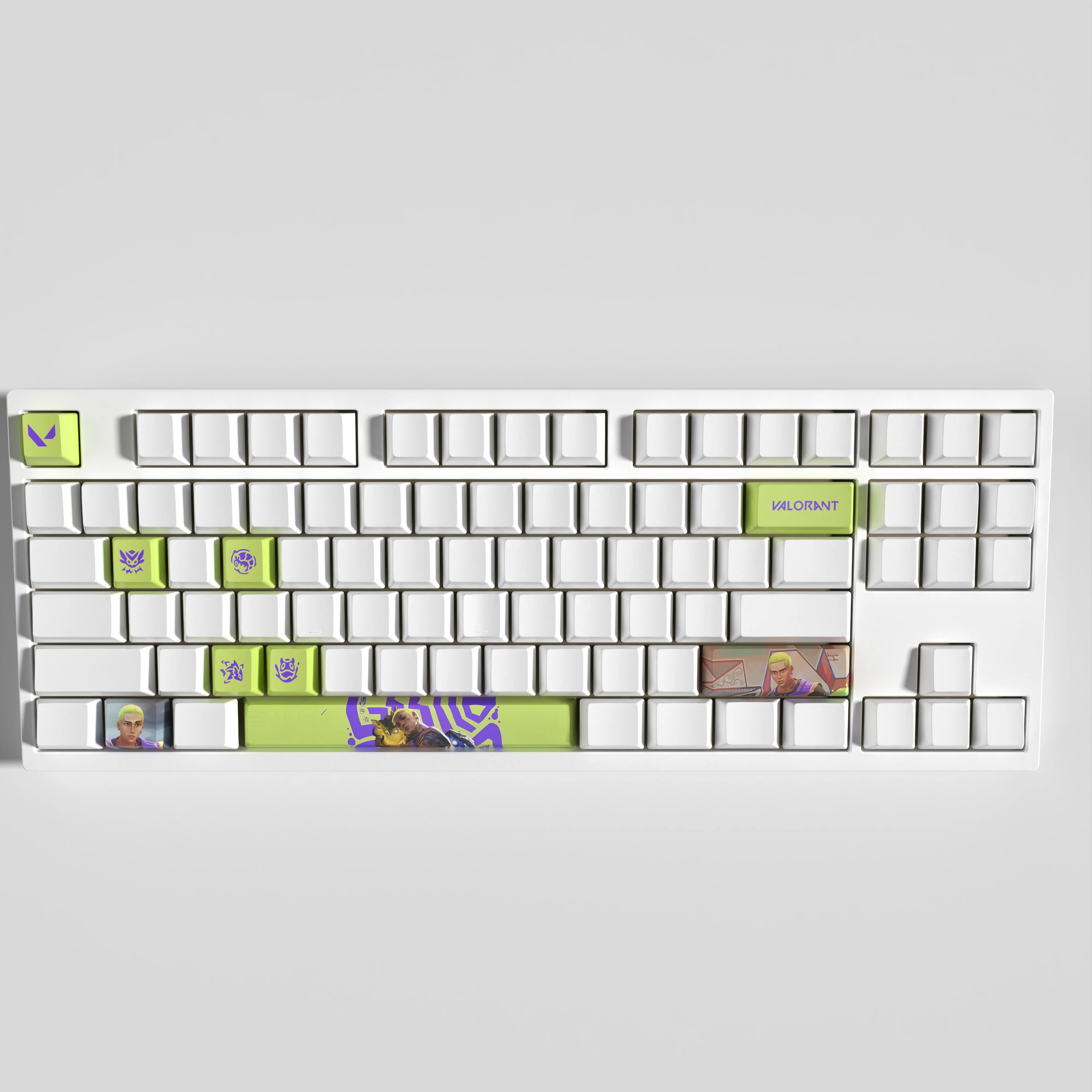 Keycaps Valorant Perfil do Oem Gekko Pbt Dye Sub Keycaps 10 Chaves - Imagem 4
