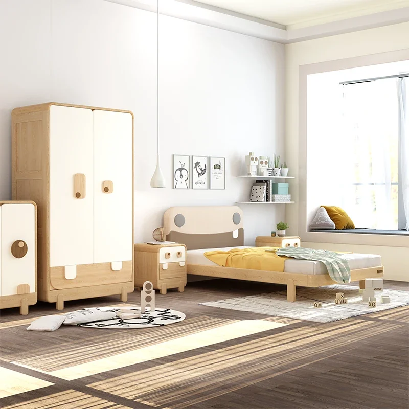 L Solid Wood Chest of Drawers Children Side Cabinet Little Closet Small Cabinet Mini Cartoon Log Locker