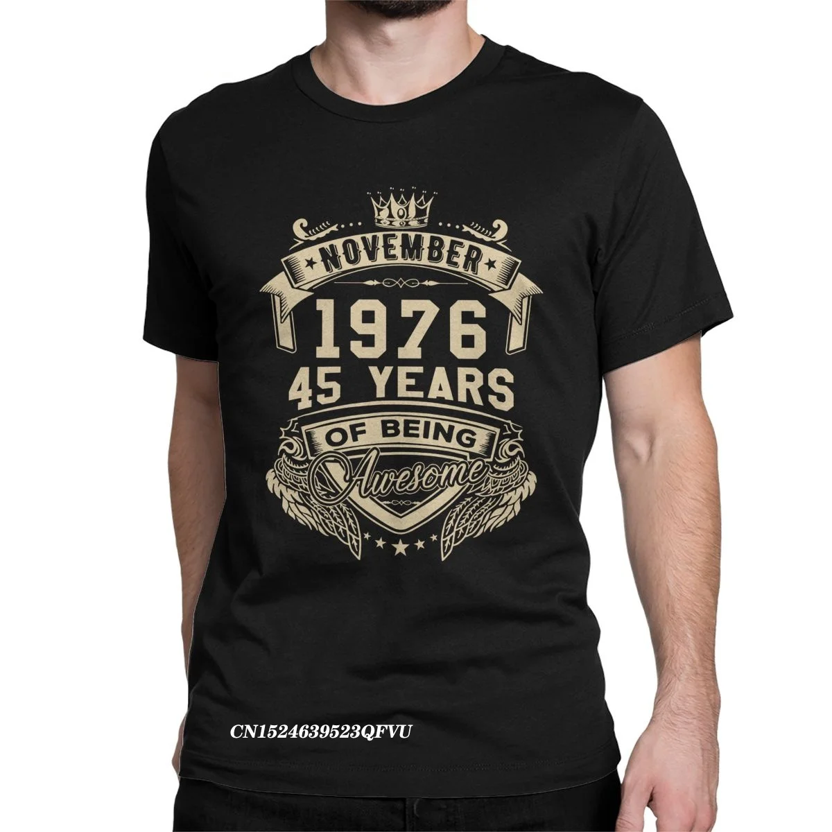 

Born In November 1976 Tops T Shirts 45 Years Of Being Awesome Limited Tee Shirt For Men Women 45th Birthday Tees Plus Size Tops