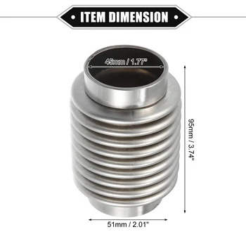 X Autohaux 63x102 มม.63x203 มม.76x102 มม.ท่อไอเสีย Flex ท่อรถท่อไอเสียท่อยืดหยุ่นท่อ Universal ไอเสีย Joint 10