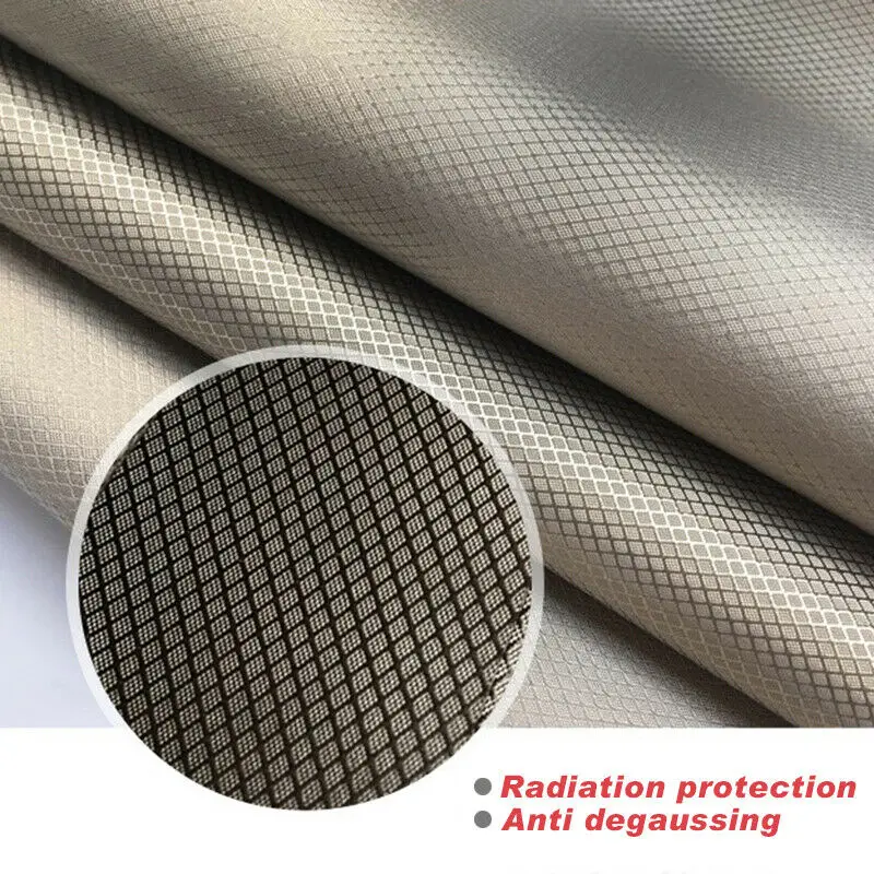 Professional Radiation Shielding Fabric Protection Conductive RFID EMF Blocking Fabric Radiowave/Microwave Shield Faraday Cloth anti radiation cap full silver fiber emf protection hat electromagnetic wave shielding hats unisex rf microwave protect beanies