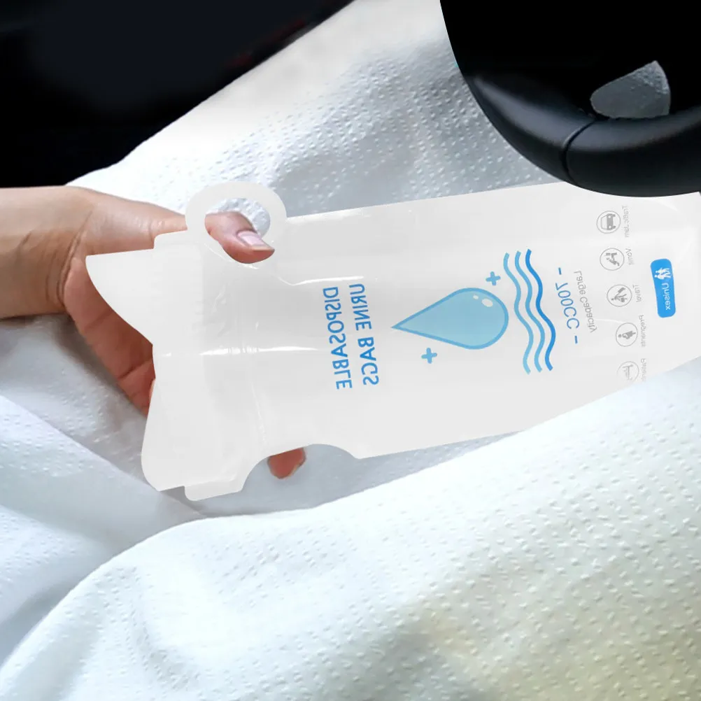 8Pcs 응급 소변 가방 여행 캠핑을위한 남여 공용 일회용 휴대용 소변기 가방 자동차 야외 사용을위한 오줌 구토 가방