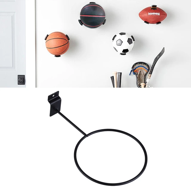 Porte-ballon mural en fer à usages multiples, présentoir de football,  support avec vis de rangement