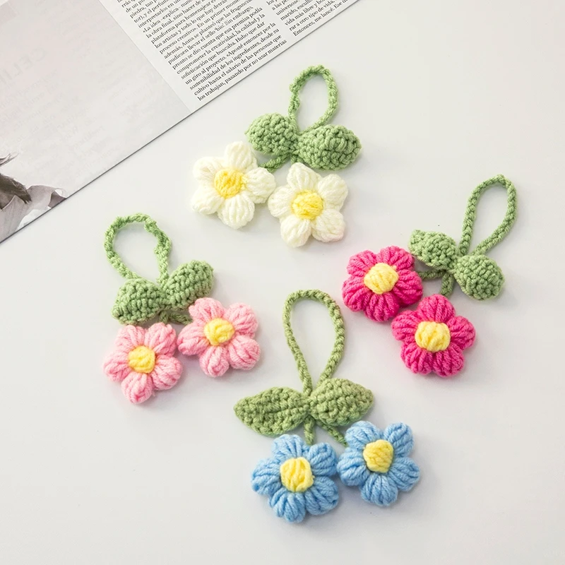 Elegant Handmade Lily of the Valley Crochet Flower Keychain and Hanging Decoration