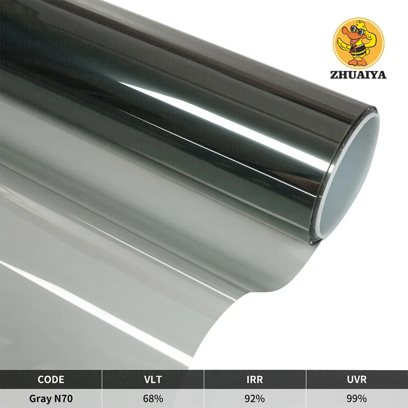 

Тонировка для окон автомобиля ZHUAIYA 1,52x1 0/20/30 м, Тонировочная пленка для дома, VLT 68% 2 мил, нано-керамическая Тонировочная пленка на солнечной батарее, защита от солнечной батареи