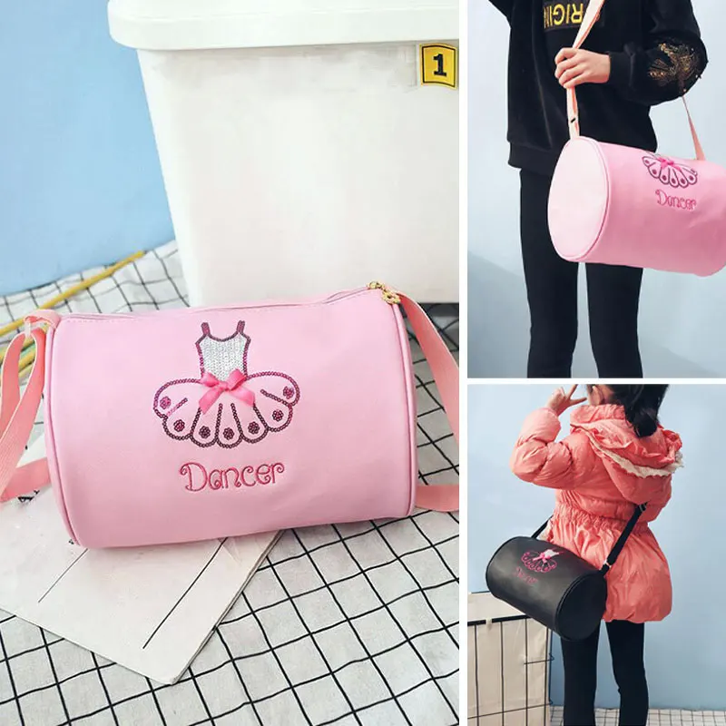 

Pink Child Ballet Lace Bags Womens Ballet Sports Yoga Dance Gymnastic Bag For Girls Handbag Crossbody Cavans Large Capacity Bag