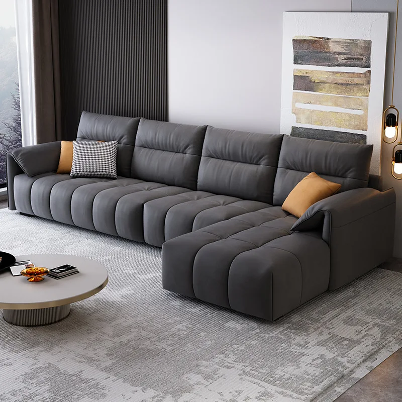 

Technology cloth sofa simple modern small apartment combination living room double Nordic three-seat light luxury fabric sofa