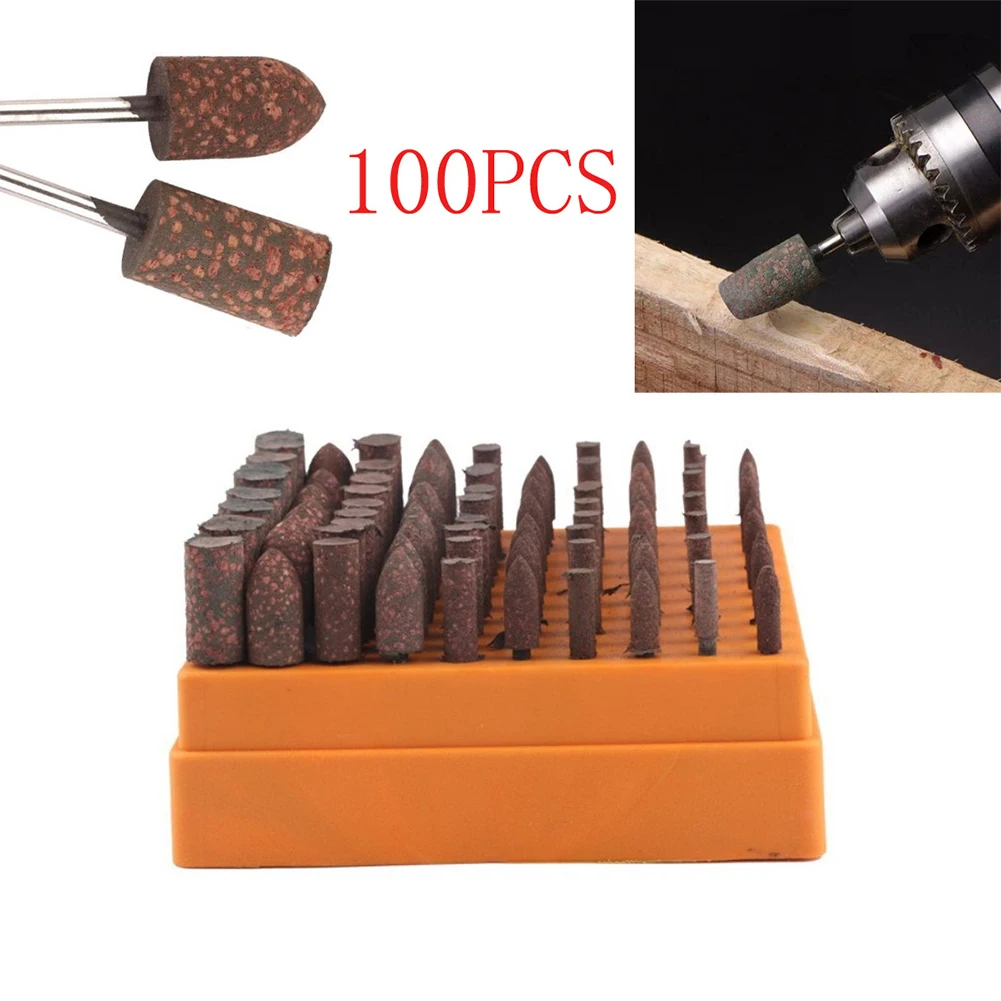 

100PCS Grit 150 Wood Metal Polish Grinding Head Buffing Burr Mounted Point Wheel Rotary 25T-shaped 12mm 10 Mm 8 Mm 6 Mm 5 Mm