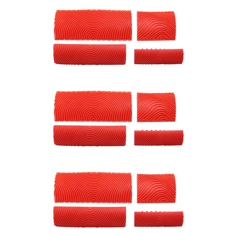 

12PCS Wood Graining Tool Set Rubber Wood Graining Pattern Wall Paint Painting Tool For Wall Painting Decoration DIY