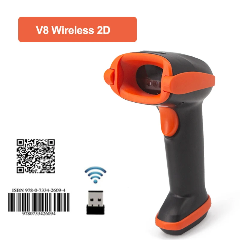 best car battery charger Handheld Wireless Barcode Scanner Portable Wired 1D 2D QR Code PDF417 Reader  for Retail Shop  Logistic Warehouse Cylinder Stethoscope Code Readers & Scanning Tools