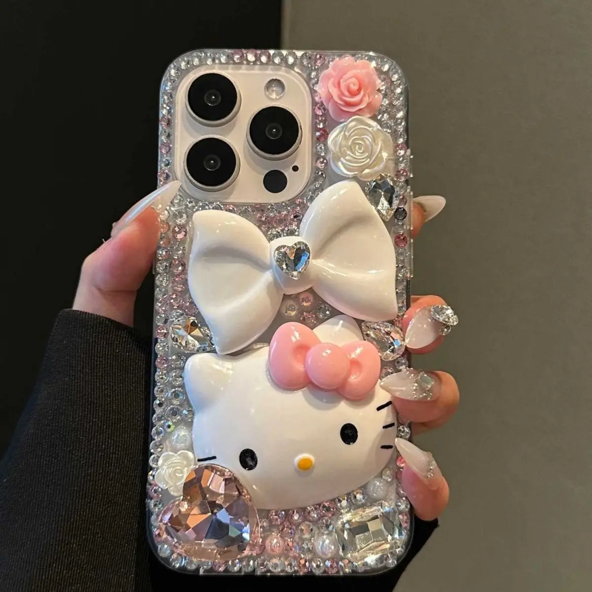 

Hello Kitty полностью Алмазная любовь телефон Защитная лампа подходит для 14/13/12 дюймов приблизительная деталь Женская 15 Promax защита от падения