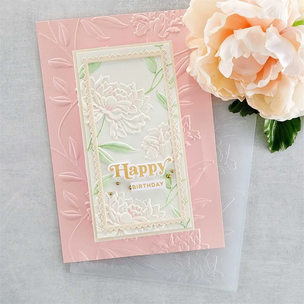 Chinese Style Flower 3D Embossing Folder for DIY Scrapbooking Adding Texture Christmas Paper Craft Making Stencil plastic embossing folder embossing folder