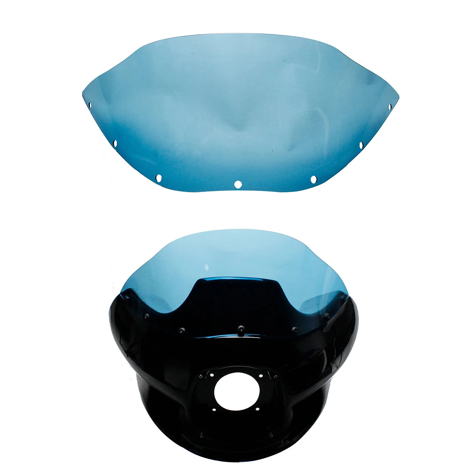 8.0 "Lake Blue Fxrt Carene Parabrezza Parabrezza Per Harley Touring Dyna Fxd