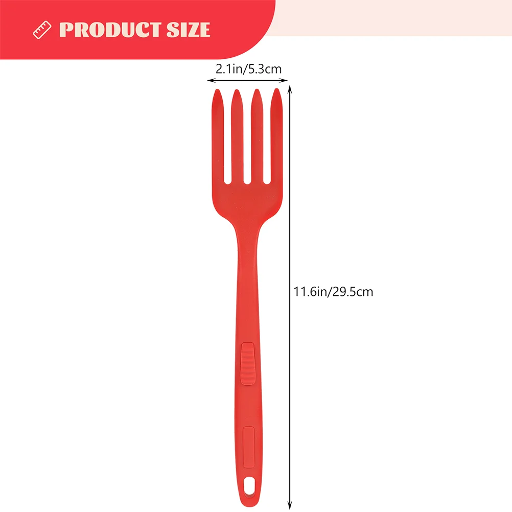 

2 Pcs Multifunction Silicone Cooking Fork Grill Tasting Silica Gel Wear-resistant Dinner