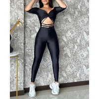 Sexy Streetwear Hollow Out Skinny Jumpsuit Long Sleeve One Piece Suit Rompers Casual Jumpsuits Women Club Party Clothes - Image 5