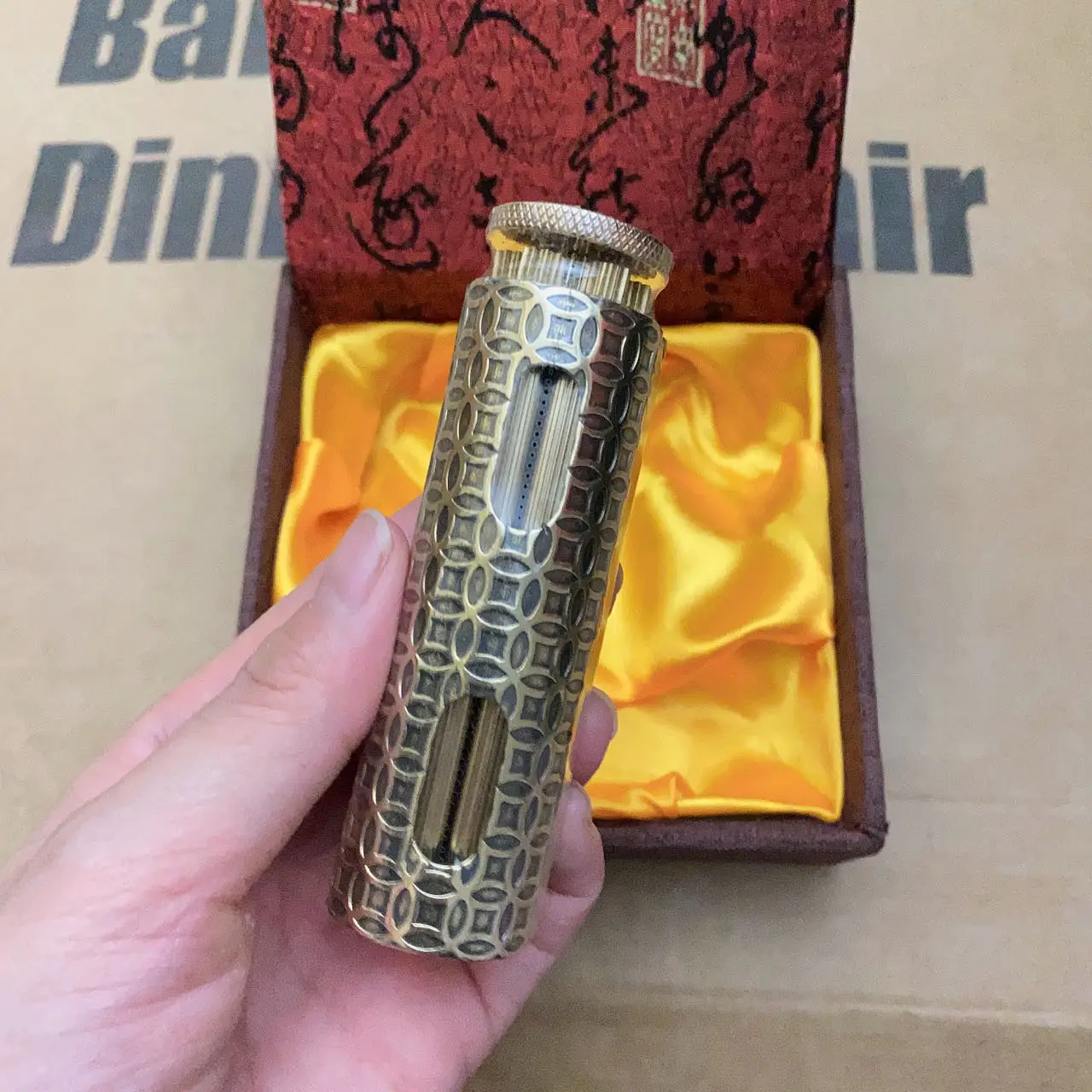 

70mm Household Handmade Pure Copper British Style Retro Manual Cigarette rolling Machine Antique Cigarette Gadgets for men