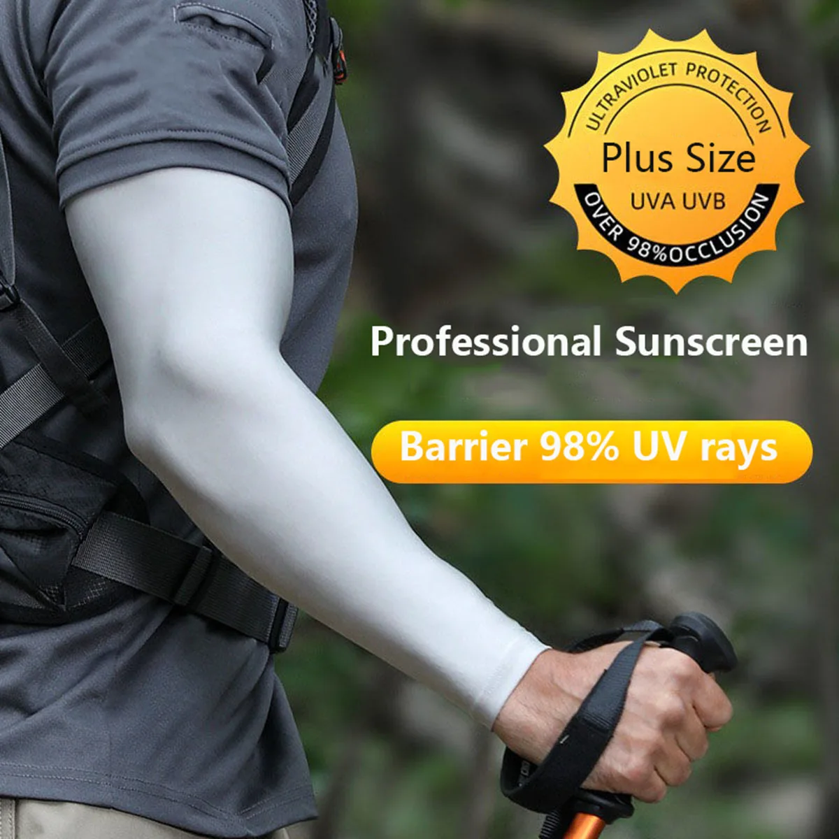 Summer UV Resistant Refreshing And Breathable Extended Cycling Ice Silk Sleeves Sun-protective Sleeves