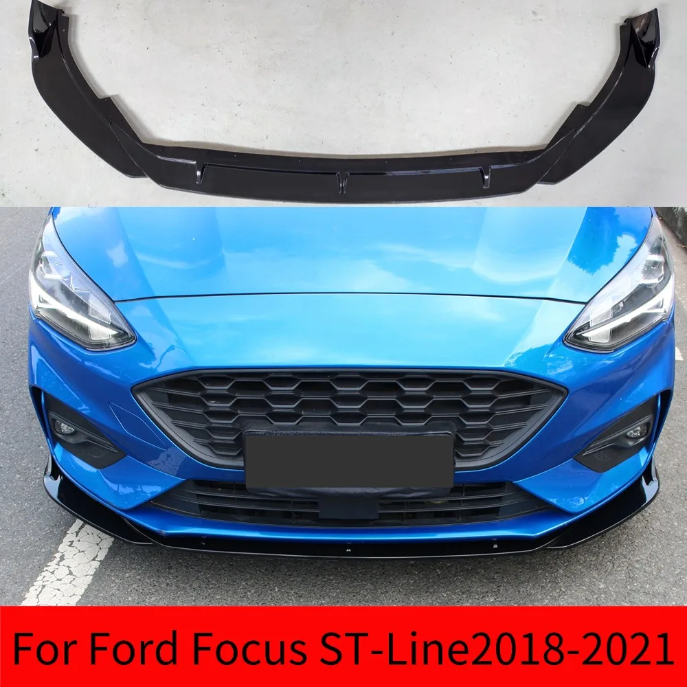 Per Ford Focus 4Th Gen Mk4 St-Line 2018 2019 2020 2021 Abs Car Front Bumper Splitter Lip Diffusore Spoiler Guard Body Kit