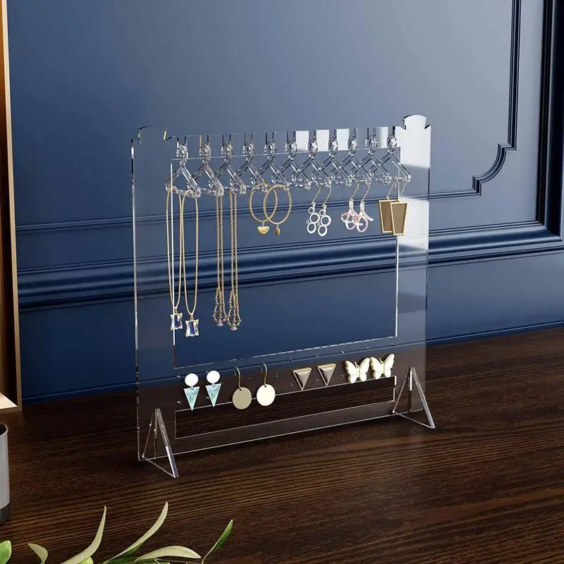 Earrings Storage Rack Earring Necklace Earrings Organizer With Clothes  Hangers Jewelry Organizer Stand Earring Display Stand - AliExpress