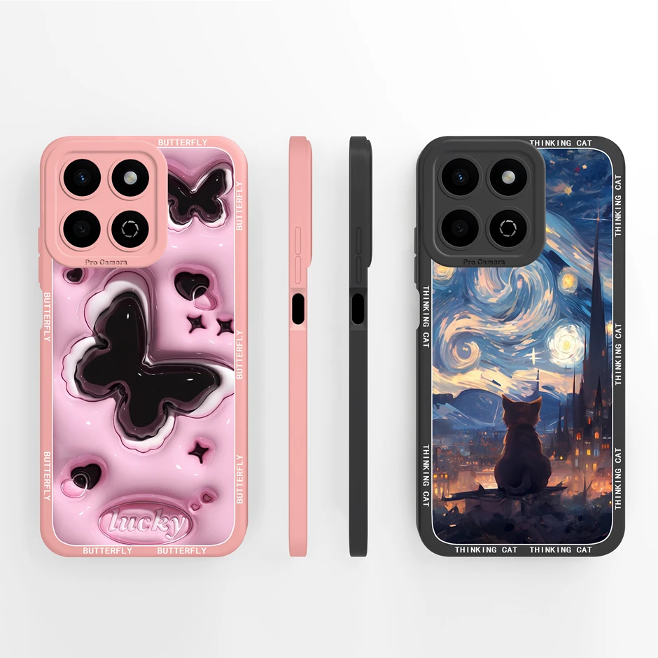 Artistic Oil Painting Floral Design Soft Silicone Anti-Drop Phone Case Cover