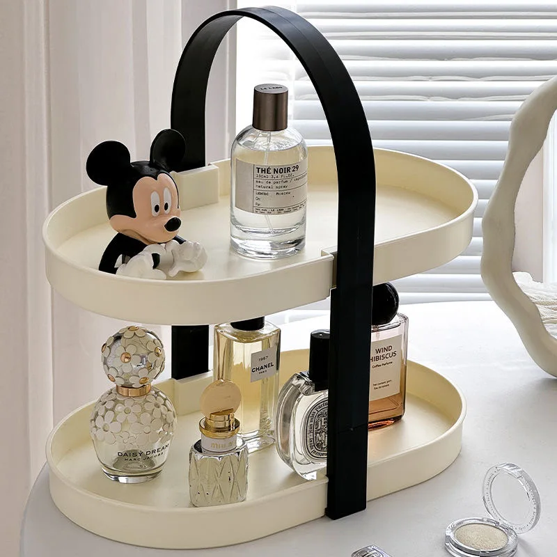 Chic Cosmetic Organizer for Vanity Countertop Skincare Perfume & Lipstick Storage Rack Display Rack for Bedroom Bathroom Dresser 3
