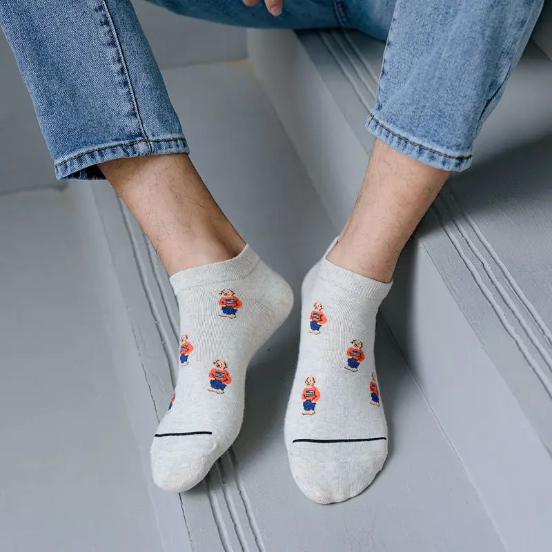 Socken Weiblichen Frühling Und Herbst Mid-rohr Stickerei Bär Schlauch Nette Casual Einfarbig Sport Pile Kawaii Socken Harajuku calcetines – Detail 12