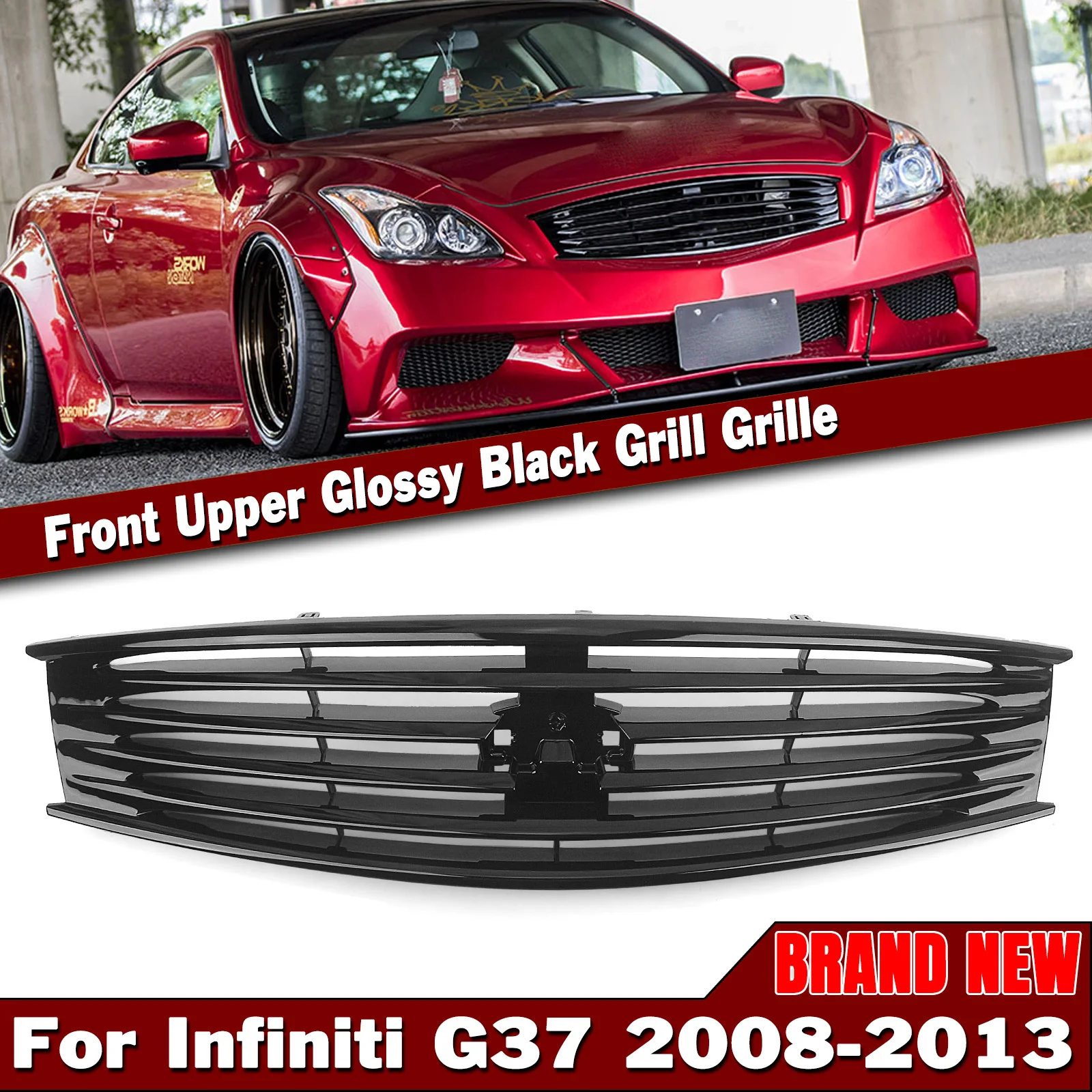 

Передний гриль для Infiniti G37 2008-2013 Q60 2014-2015, 2 двери купе, верхняя часть автомобиля