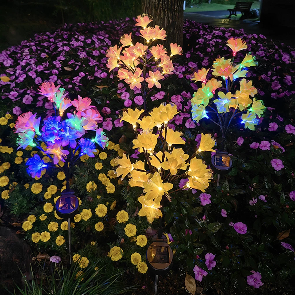 

LED Solar Camellia Peach Blossom lamp Outdoor Lawn Light Outdoor Waterproof Pathway Yard Wedding Holiday Garden Decoration