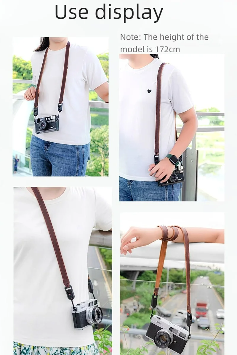 Leder Quick Release Kamera Neck Strap Gürtel Für Canon 5D MARK Nikon Sony Fujifilm Lumix Panasonic Olympus Leica SLR Zubehör – Detail 9
