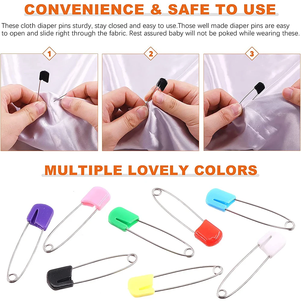 Fashion Plastic Head Pins 50Pcs Craft Pins Locking Cloth Pins Lock Baby  Clothes Pins Baby Diaper Locking Pin Nappy Pins - AliExpress