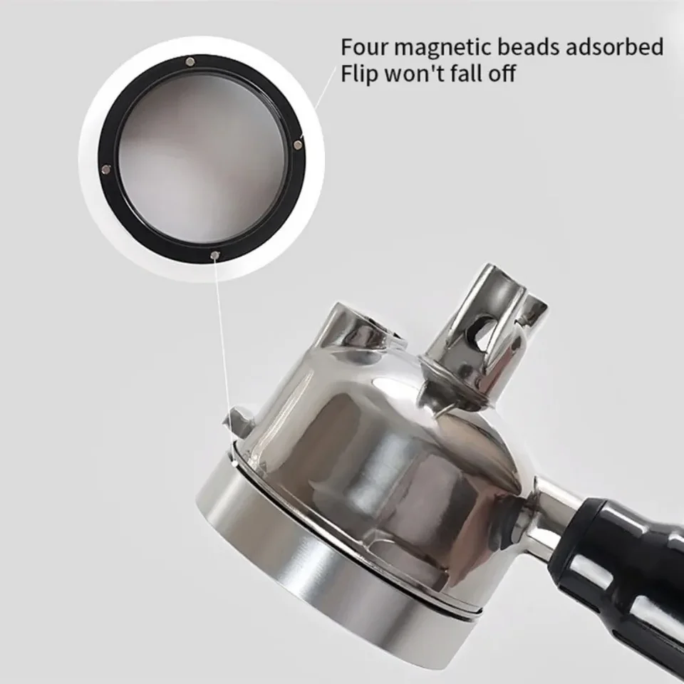 MEGAVOW Anello Dosatore & Schermo per Caffè 58mm, Magnetico Imbuto Dosatore in Alluminio e Filtro per Caffè in Acciaio Inossidabile, Accessori Espresso per Portafiltro