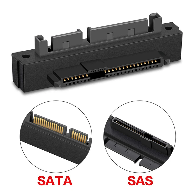 Sas para Sata 15pin em Linha Reta Curva Cabeça 90 Graus Ângulo Adaptador Conversor para Cabo Placa-mãe Peças Sff8482