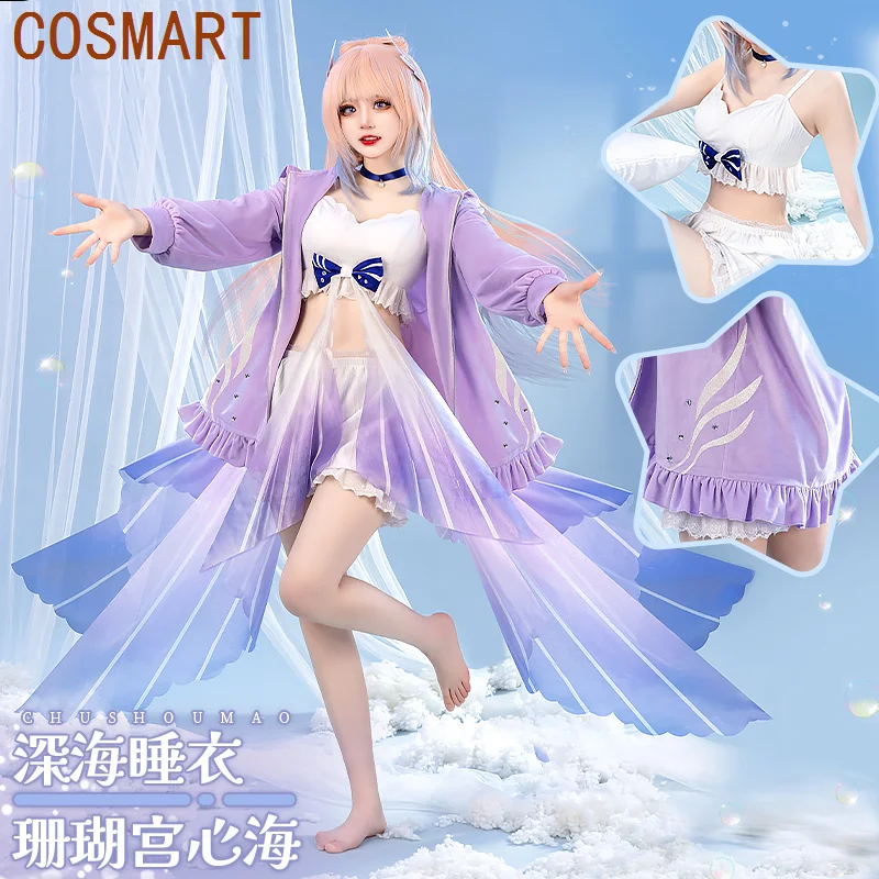 

COSMART Genshin Impact Sangonomiya Kokomi Nightclothes Game Suit Gorgeous Lovely Cosplay Costume Halloween Party Outfit Women