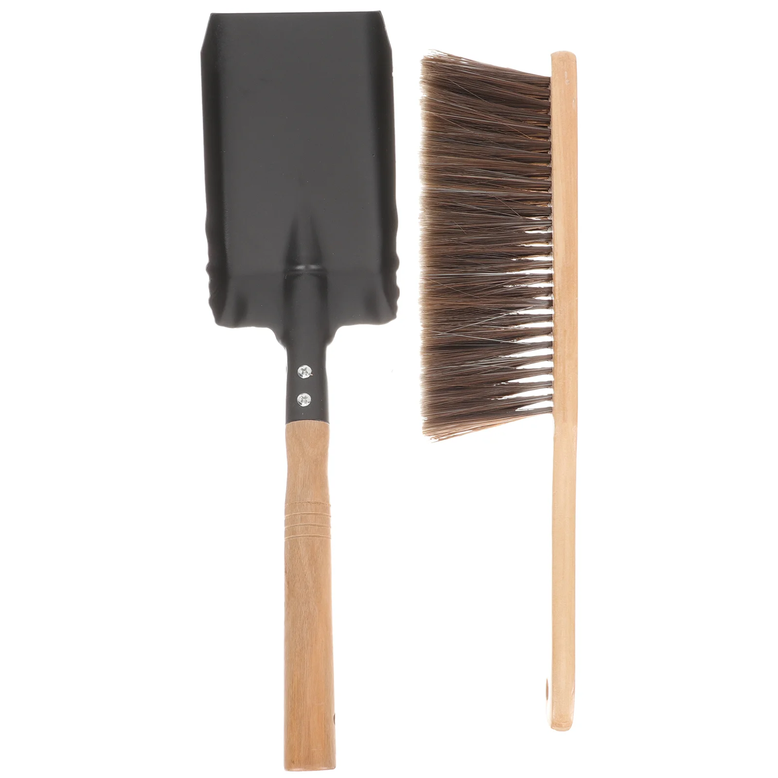 

Fireplace Cleaning Set Stove Coals Scoop Barbecue Duster with Wooden Brush