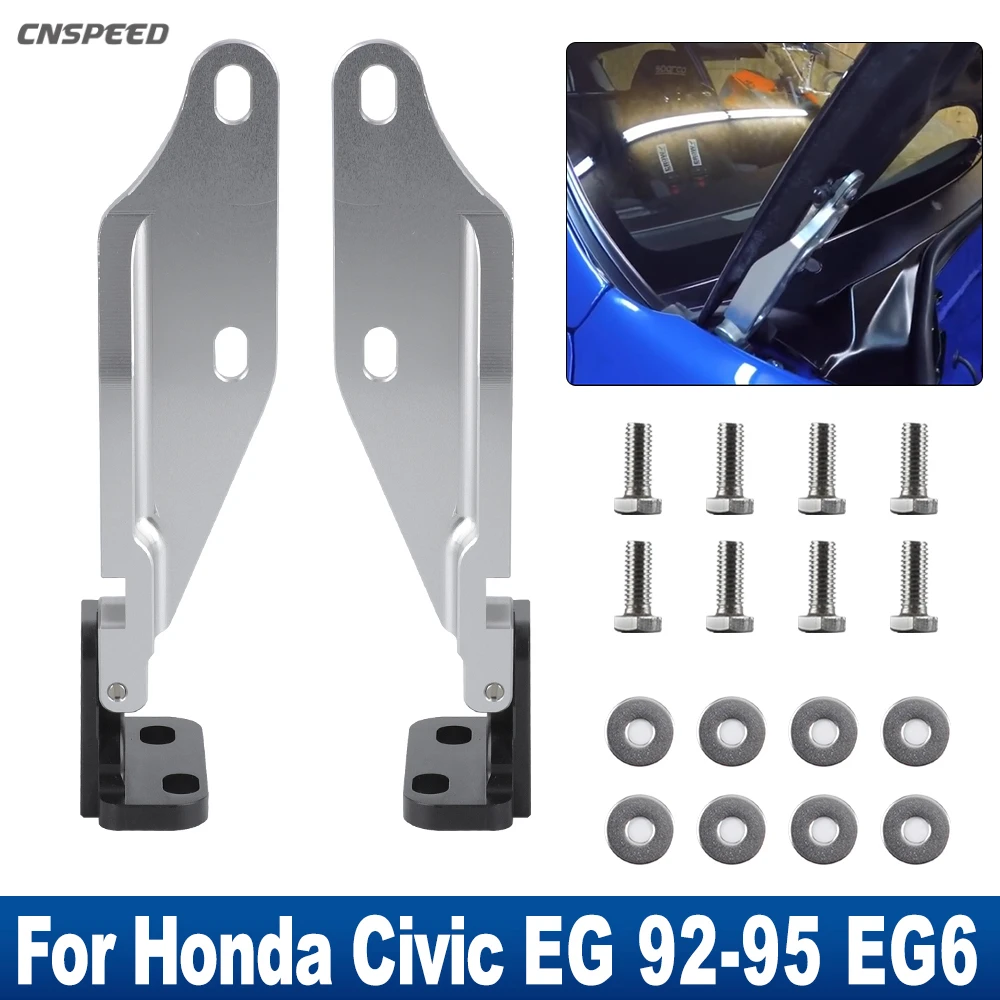 CNSPEED Aluminum Quick Release Hood Hinge Release Latch Billet For