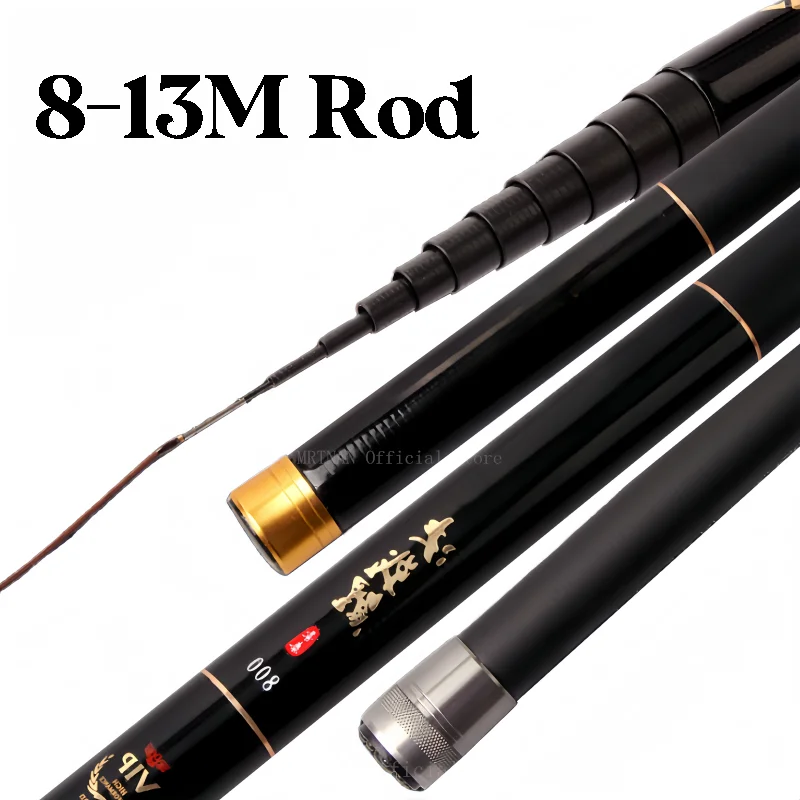 8m 9m 10m 11m 12m 13m Carbon Fishing Rod Telescopic Superhard Carp Pole Ultralight Stream Pole Fishing Rod
