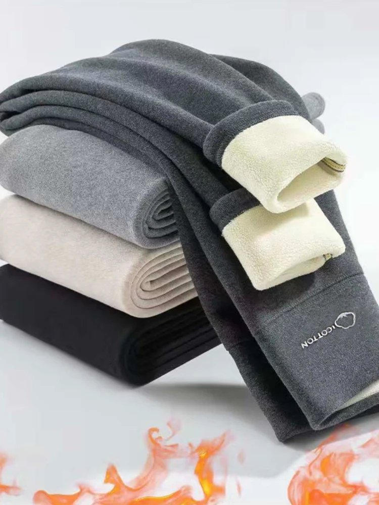 

Winter Women's Leggings Lamb Cashmere Warm Pants with Fleece Female Legging Slim Tights Cotton Velvet Thermal Leggings for Women