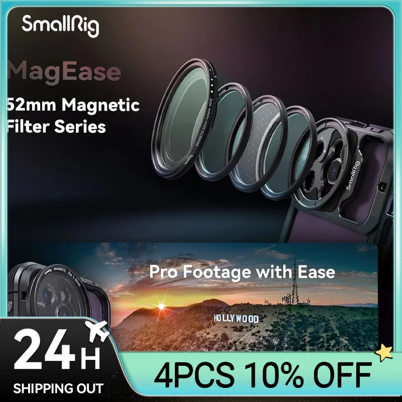 SMALLRIG Magnetischer VND Filter 67mm ND64-ND400 – Einstellbarer ND-Filter Für Kameraobjektive & Smartphones