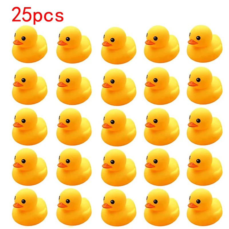 Yellow Rubber Ducks, 10/20/25/30pcs Preschool Bath Toys Bathtub Floating Squeaky Duckies Gift for Baby Shower Infants Kids 5